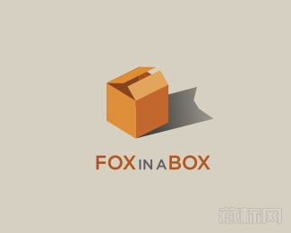 Fox in a Box狐狸盒子logo设计欣赏