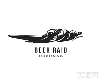 Beer Raid啤酒战斗机logo设计欣赏