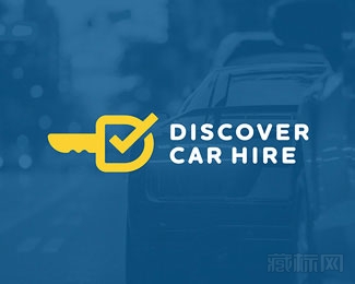 Discover Car Hire租车logo设计欣赏