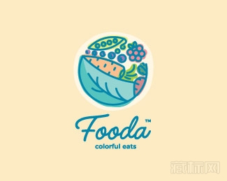 Fooda食物logo设计欣赏