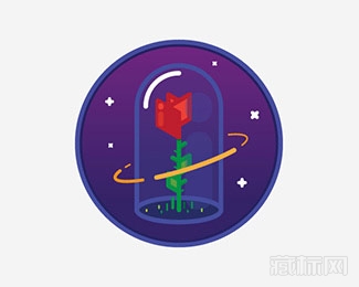 Space rose花logo设计欣赏