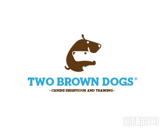 Two Brown Dogs牛和狗logo设计欣赏