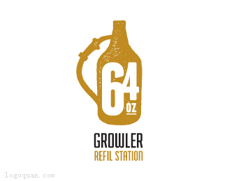 64oz啤酒logo