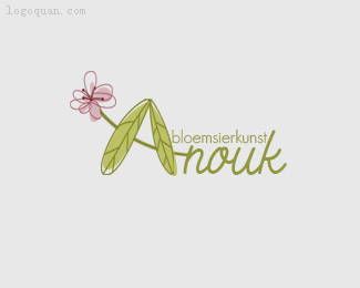 Anouk花店logo