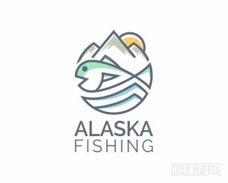 Alaska Fishing鱼logo设计欣赏