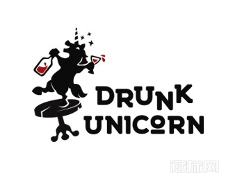 Drunk unicorn酒鬼logo设计欣赏