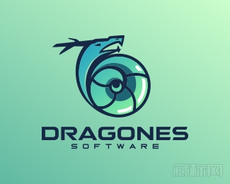 Dragones software龙logo设计欣赏