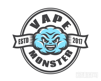 Vape Monster云logo设计欣赏