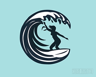 SURFGIRL冲浪女孩logo设计欣赏
