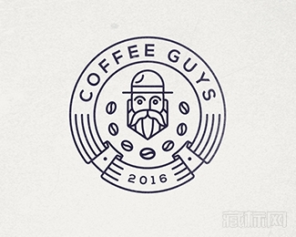 COFFEE GUYS男人咖啡logo设计欣赏