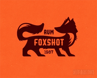 Foxshot Rum狐狸标志设计