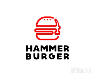 Hammer Burger汉堡logo设计欣赏