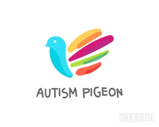 Autism pigeon鸽子logo设计欣赏