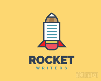 Rocket Writers火箭笔logo设计欣赏