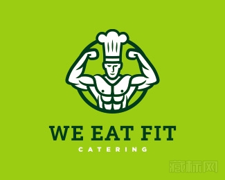 We Eat Fit Catering健康饮食logo设计欣赏