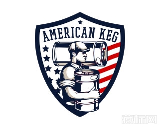 American Keg美国人logo设计欣赏