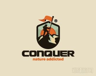 Conquer登山logo设计欣赏