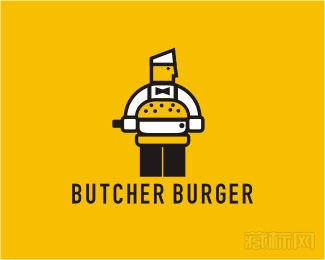 BUTCHER BURGER厨师标志设计欣赏