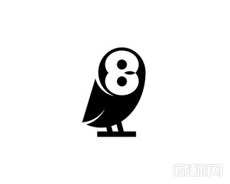 owl eight猫头鹰标志设计欣赏