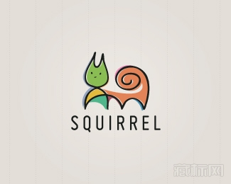 Squirrel松鼠logo设计欣赏