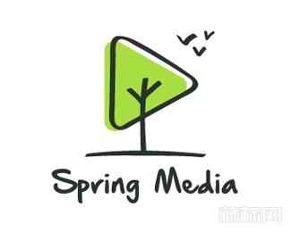 Spring Media春天传媒logo设计欣赏