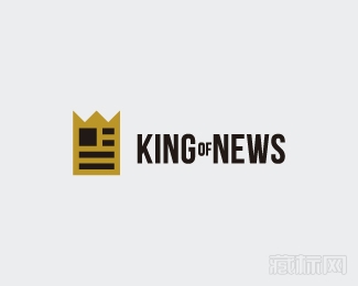 King of News国王新闻logo设计欣赏