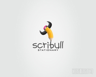 sctibull铅笔牛logo设计欣赏