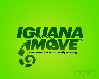 Iguana Move变色龙logo设计欣赏