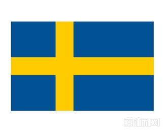 瑞典国旗logo图片【矢量图】