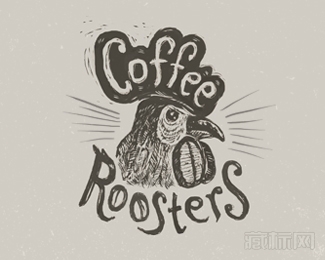 Coffee Roosters咖啡烘焙logo设计