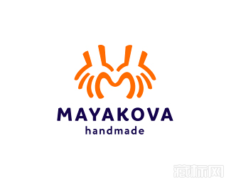 Mayakova handmade手logo设计