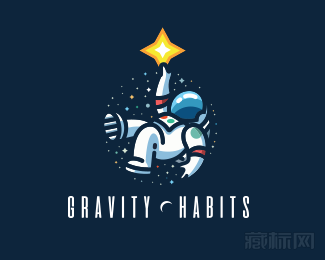 Gravity Habits宇航员logo设计