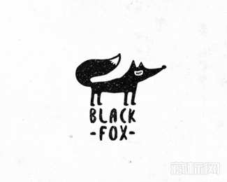 black fox黑狐狸logo设计