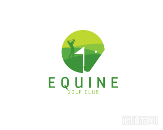Equine高尔夫logo设计