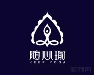 随心瑜瑜伽logo设计图片