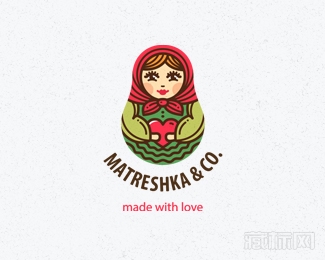 MATRESHKA &  CO.西瓜女孩不倒翁logo设计