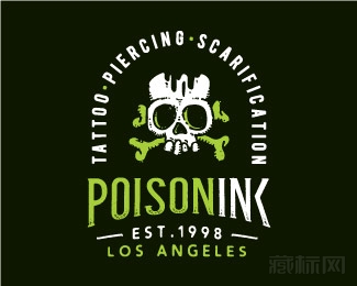 Poisonink骷髅logo设计