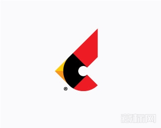 C as A Cardinal鹦鹉logo设计