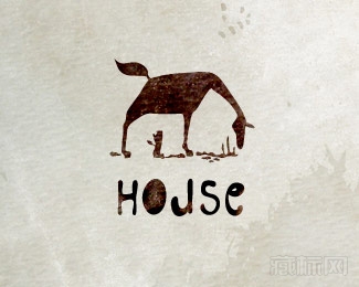 Ho?se马和房子logo设计