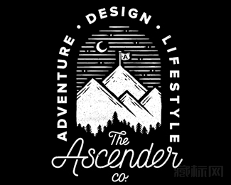 Ascender登山logo设计