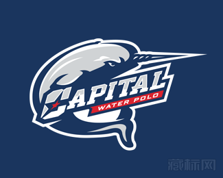 Capital Water Polo鲨鱼logo设计