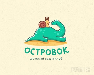 Островок蜗牛与恐龙logo图片