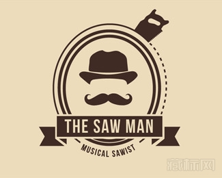 The Saw Man咖啡标志设计