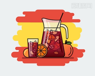 Sangria汽酒logo设计