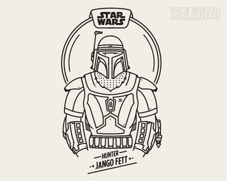 Jango Fett盔甲武士logo设计