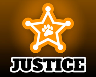 Justice五角星logo设计