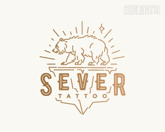 Sever Tattoo熊标志设计