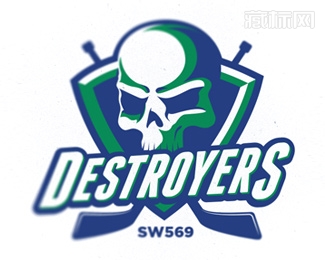 Destroyers Hockey曲棍球标志设计