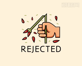 REJECTED折枝的玫瑰花logo图片