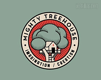 Mighty Treehouse树屋logo设计